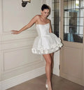 Strapless 3d flower bridal - back