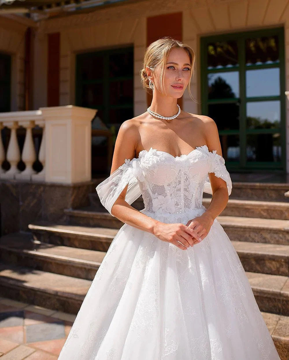 Lace Vintage Wedding Dresses Appliques Corset Princess A Line Bridal Gown Off Shoulder Sequins Beides Dress Customized