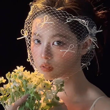 Short Face Bridal Veil Bowknot Wedding Veils For Evening Dinner Party Dress Women Gift Hair Accessories Brides Jewelry