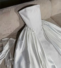 Strapless pearls bridal - back