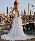 Chiffon slit bridal - side
