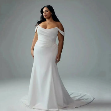 Mermaid Wedding Dresses Plus Size Off Shoulder Open Back Bridal Dress Vestidos De Novia Wedding Gowns Customized