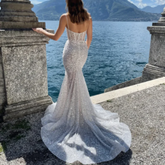 New Sleeveless Sweetheart Mermaid Wedding Dress 24062430 Customized