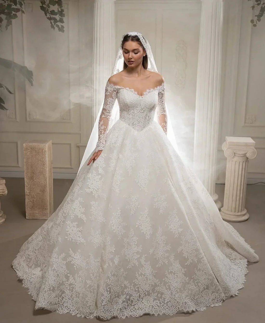 Elegant African mermaid wedding dress 2026 detachable train off-shoulder beadings pearls sleeveless satin bridal gown