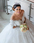 Train tulle bride - side angle