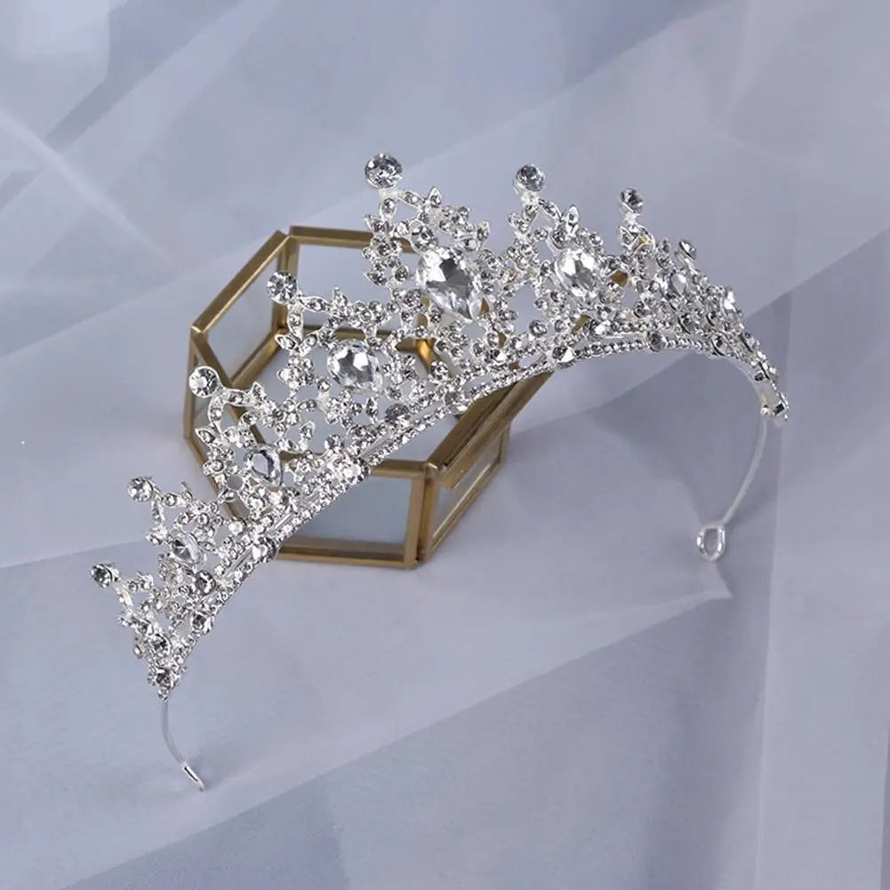 Shiny Rhinestone Luxury Wedding Crown Headbands for Hair Woman Brides Tiaras and Headdresses Stylish Versatile Jewelry