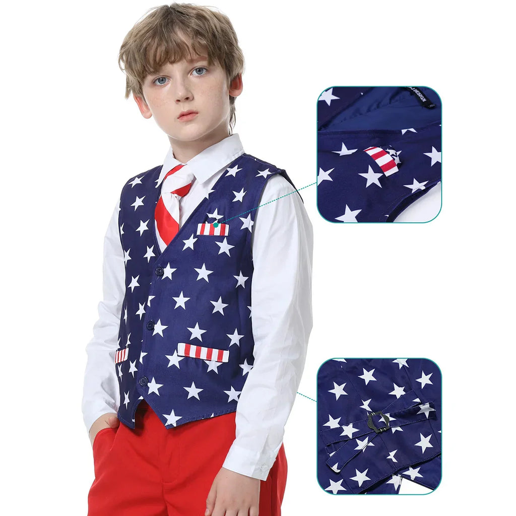 Boys Suit Wedding Kids Flower Formal Easter Child Party Ceremony Birthday Costume Photography with Vest Pants Clothes 5PCS