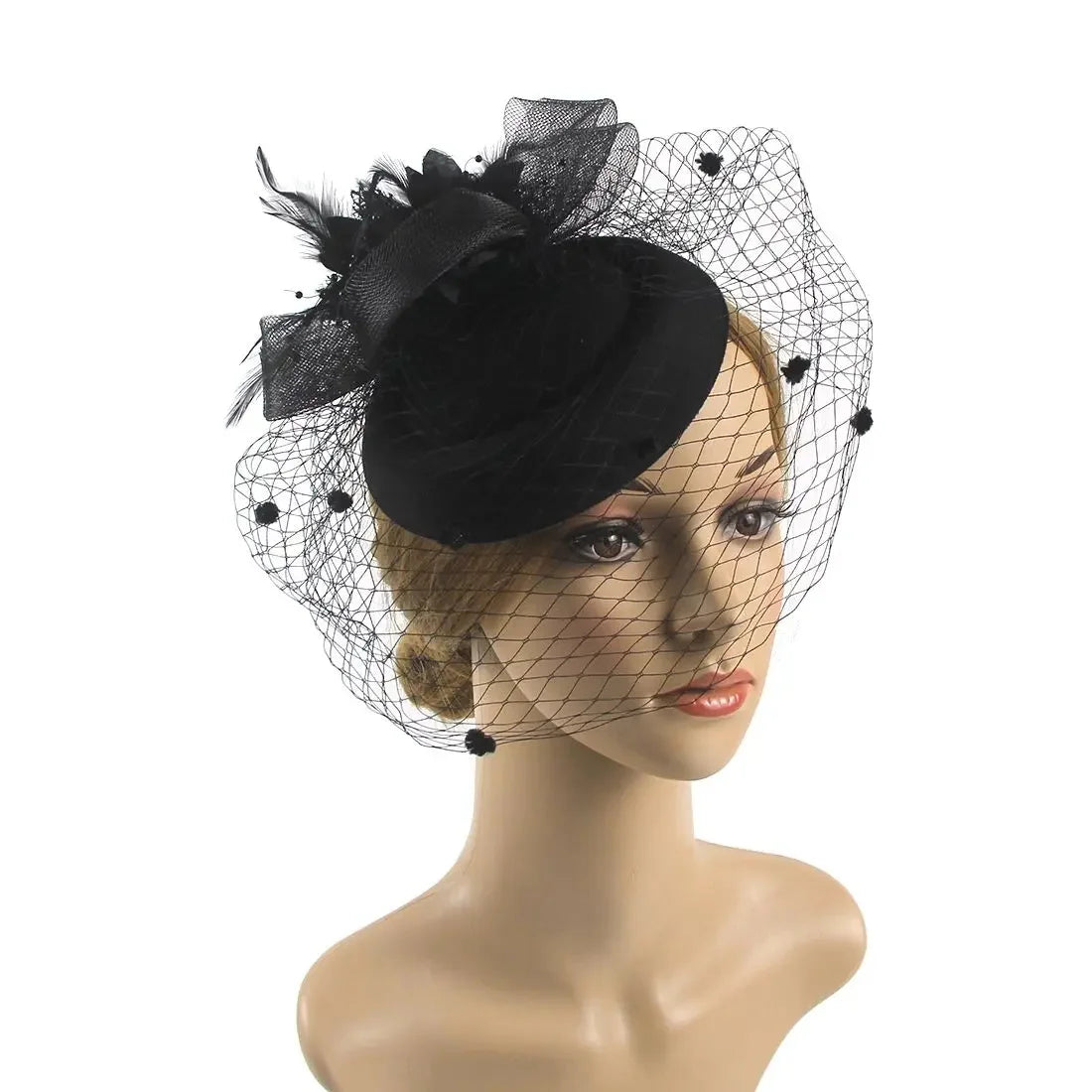 New Fascinators Hat Women's Pillbox Hats and headgear for weddings Headband Tea Party Hair Clip Mesh Veil Headwear For Lady