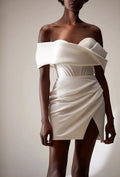 Sexy short wedding - front view