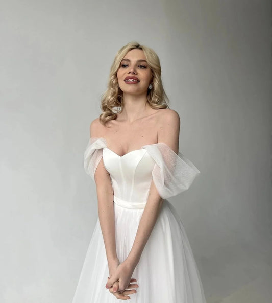 Customize To Measures 2025 Floor Length Tulle Wedding Dress Sweetheart For Women Bridal Gowns Stunning Robe De Mariee A-Line