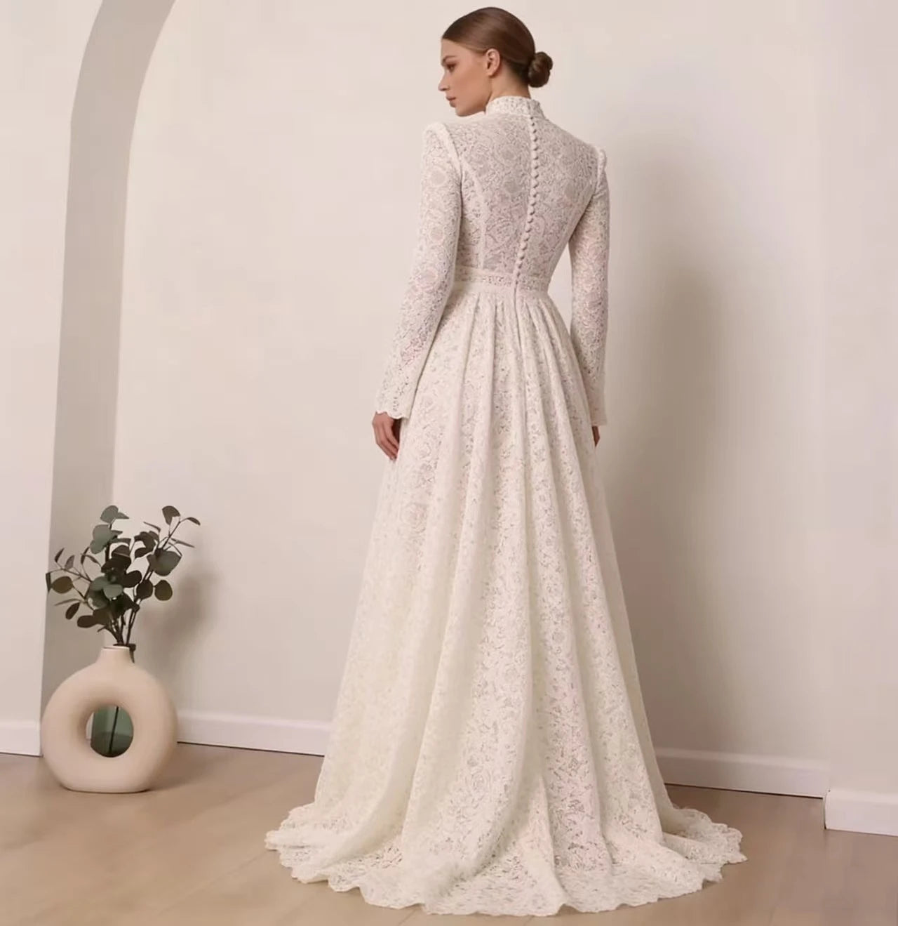 A-line bridal gown - side