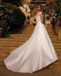 Satin A-line formal - side