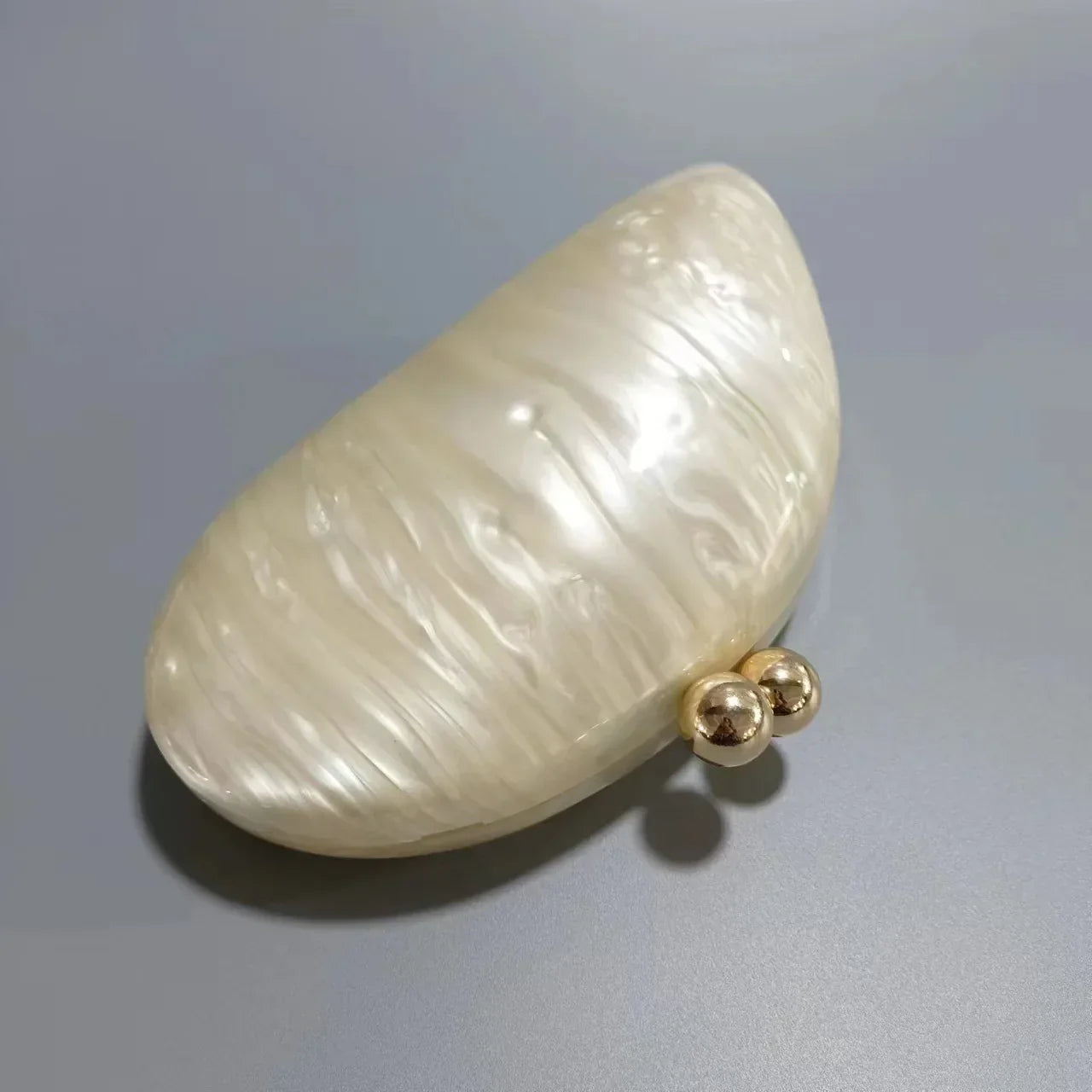 Acrylic shell shape clutch bag women designer evening party cute purse new green gold purple ivory handbag High Quality