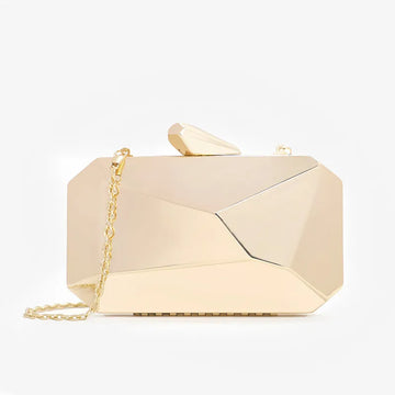 Gold Acrylic Box Geometric bags Clutch Evening Bag Elegent Chain Shoulder Bag for Women Handbag For Wedding/Dating/Party