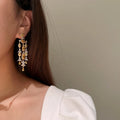 Yellow Green AAA Zircon Bridal Earrings CZ Cubic - side view