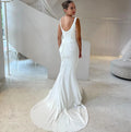 Pleated satin formal - side