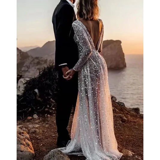 Charming Tulle Appliques Cap Sleeves Backless A-line Wedding Dresses For Women 2025 Customized Bridal Gowns Vestidos De Novia