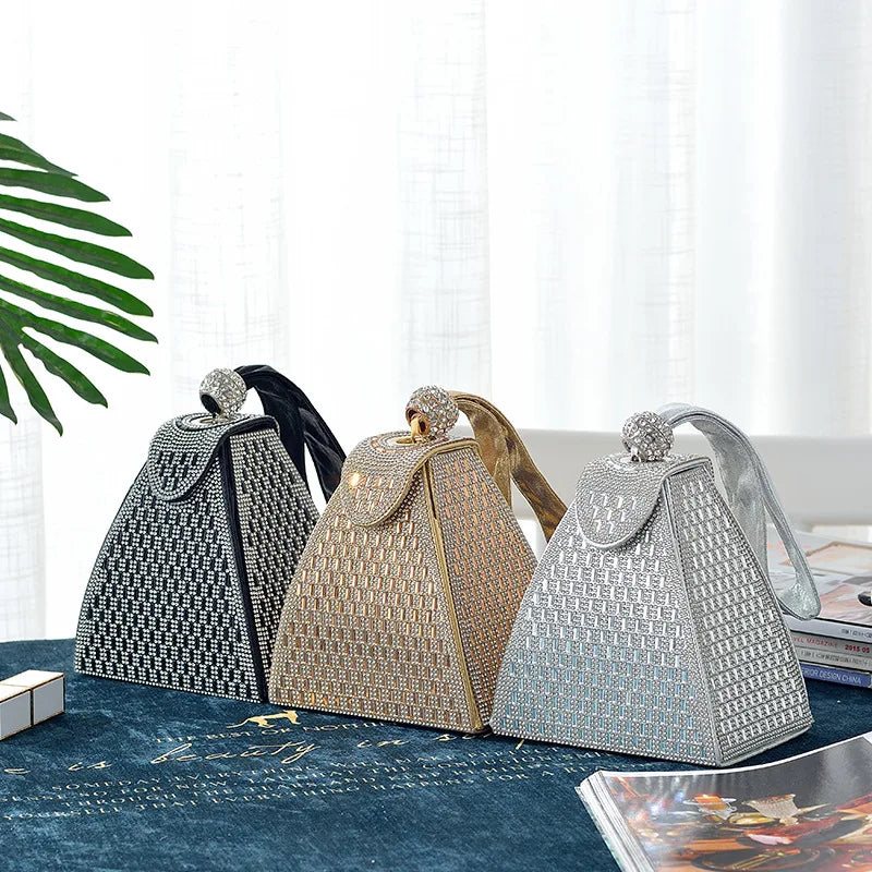 Party Clutch Bags for Women Luxury Ladies Evening Bag Fashion Triangle Wedding Bridal Bag Luxury Designer Handbags Clutches