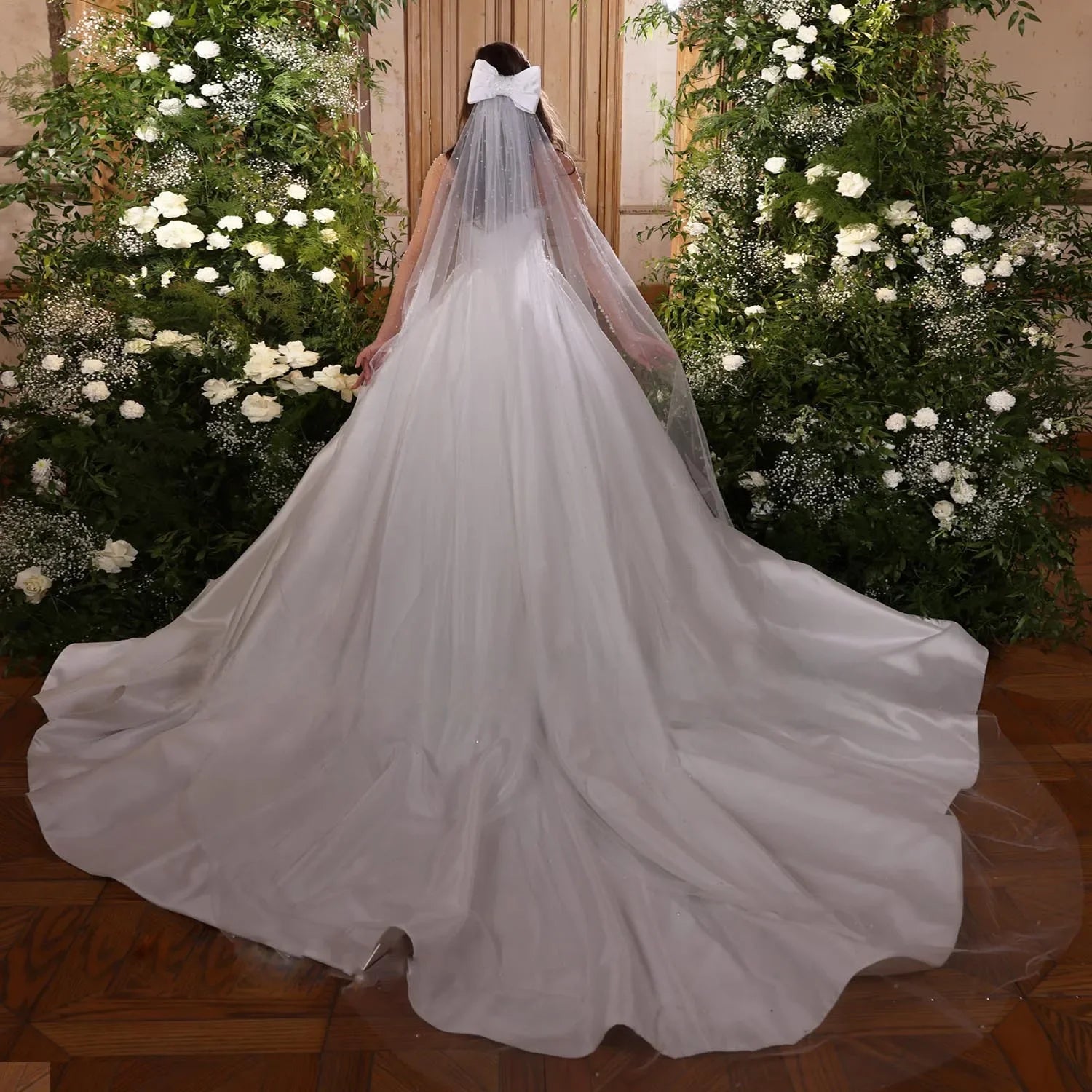 Illusion back wedding gown - detail