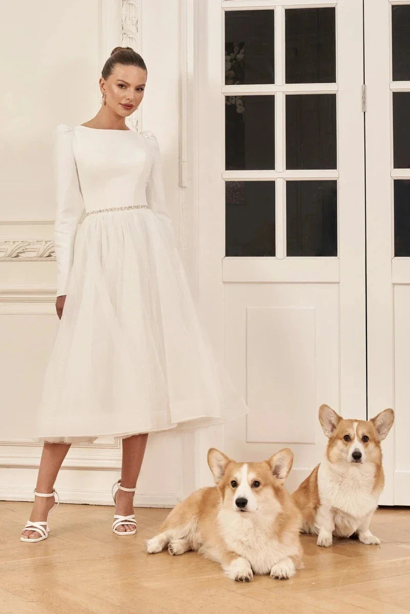 Bridal party gown - sleeve view
