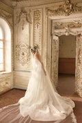 Vintage strapless mermaid lace wedding dress – back view – Snowy Bridal
