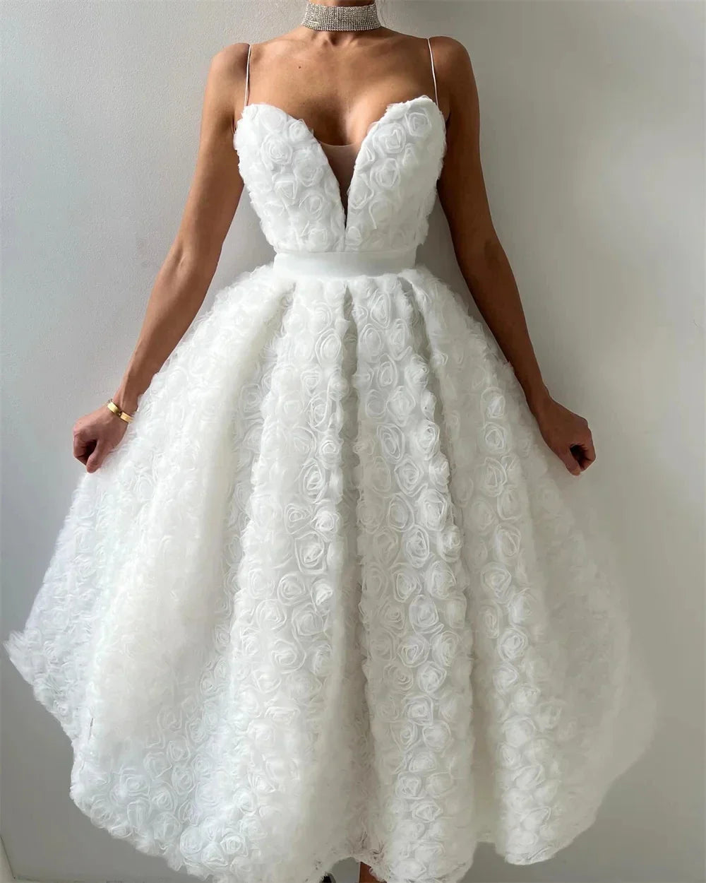 Ankle-length gown - detail