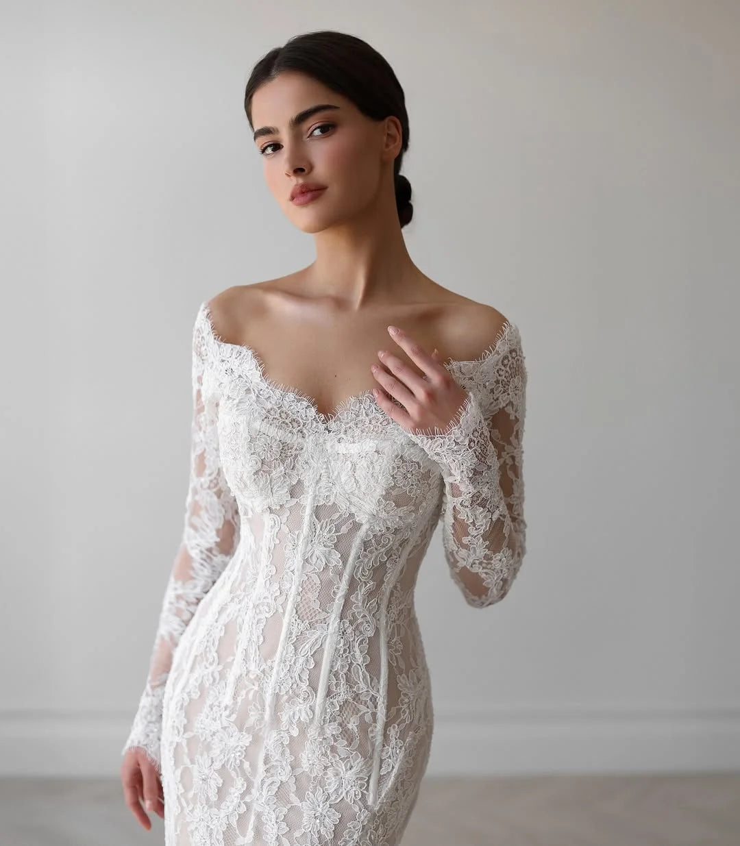 Long sleeve robe - side angle