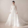 Long sleeve formal dress - side angle