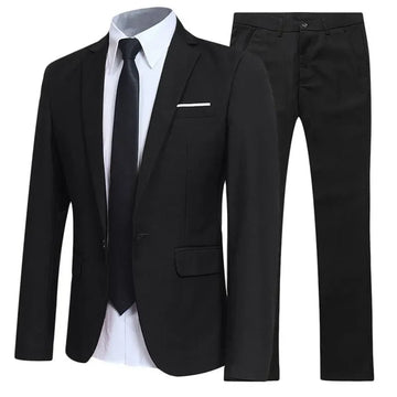 Men's British Style Elegant Blazers 2 Pieces Sets Business Shirt Pants Jacket Coat 3 Suits Formal Dress Wedding Luxury Suit