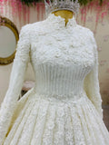 Long sleeve lace beaded - back