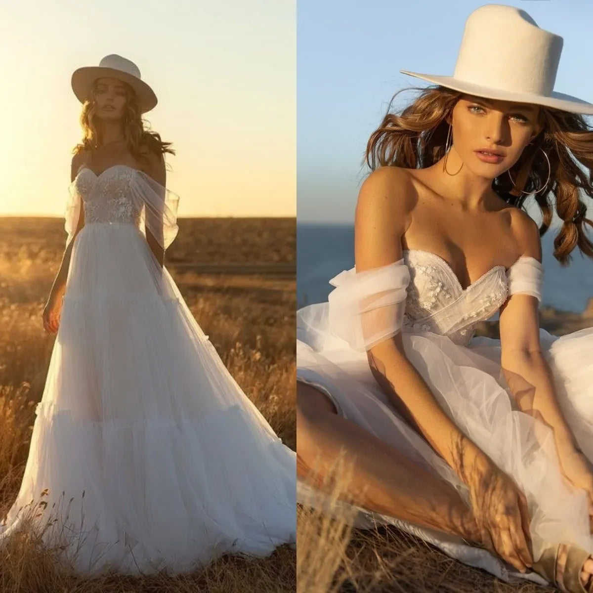 Stylish new A-line wedding dress Sexy V-neck backless beach outdoor wedding Princess Bride PROM party dress custom