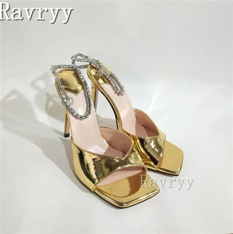 Size guide reference for feather goblet heel luxury satin wedding sandals