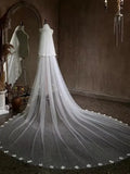 Custom designer wedding veil handcrafted bridal veil tulle cathedral ivory