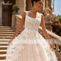 Exquisite Appliques Court Train A-Line Wedding Dress 2024 Classic Square Collar Lace Embroidered Princess Bridal Gown