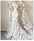Appliques mermaid dress - front