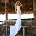 White mermaid beadings satin boho sweetheart beach size chart variants