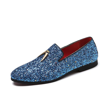 Italian Fashion Glitter Loafers Men New Arrival Coiffeur Wedding Dress Formal Shoes Men Elegant Party Shoes Men Classic