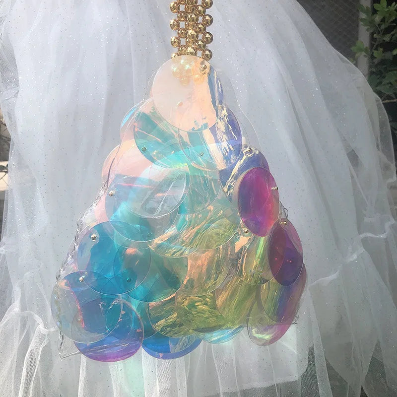 Clutch Woman Party Wedding Evening Shell Bag with Pearls Beaded Designer Luxury Handbag Straw Seashell Woven Sequin Elegant