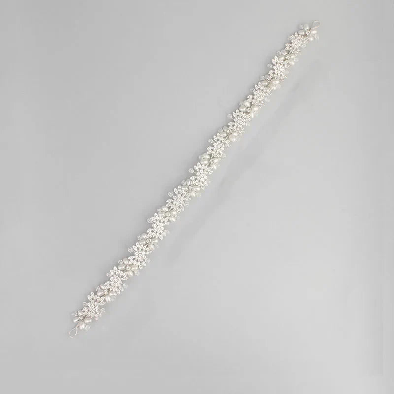 Luxury Clear Crystal Headbands for Women Bridal Hair Vine Pearl Wedding Hair Jewelry Accessories Bride Headpiece Crowns Gifts