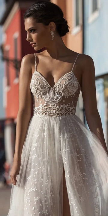 Custom Made Vintage Mermaid Wedding Dresses With Detachable Train Sleeveless Lace Applique Beach Vestidos De Novia Summer Boho