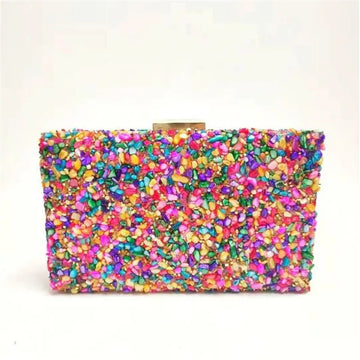 New Women Diamond Clutch Bags Luxury Colorful Wedding Shoulder Bags Mini Wallets With Chain Drop Shipping