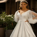 V-neck beading lace - side