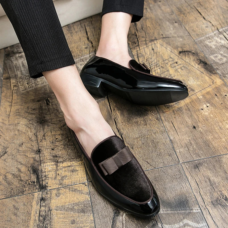 New Luxury Fashion Decoration Suede Driving Shoes Men Casual Loafers Business Formal Dress Dress Groom  Footwear Zapatos Hombre