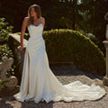 Customized Graceful Wedding Dresses Sweetheart Neck Simple Bride Robe Mermaid Detachable Train Bridal Gowns vestidos de noiva
