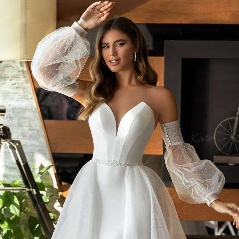 Mermaid Wedding Dress  Vintage Sweetheart Satin Bride Gown Beach Princess AS51 Plus Size Vestido De Novia