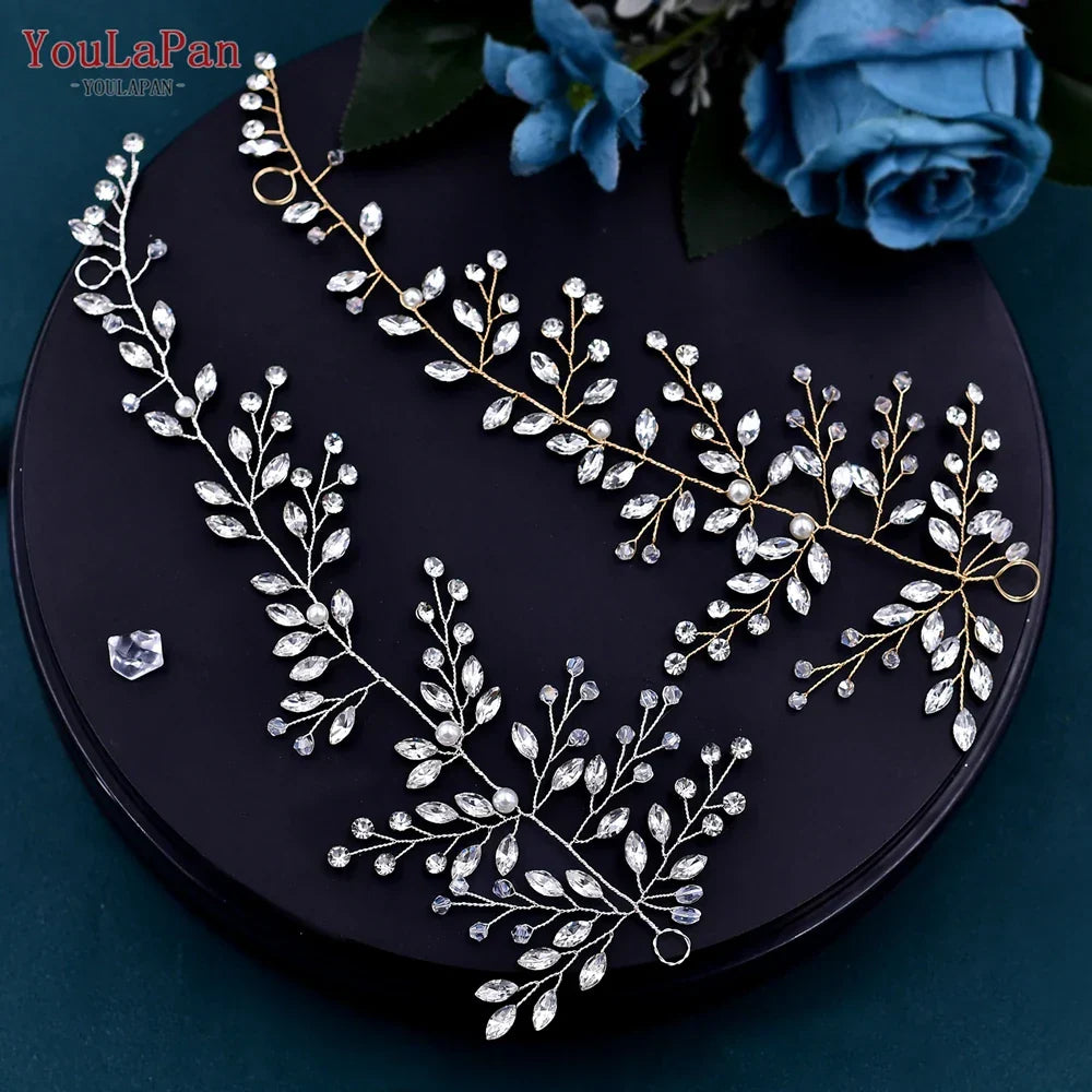 Wedding Headband Hair Ornaments for Women Tiaras Rhinestone Wedding Headpiece Bridal Headwear Hair Accessories HP21