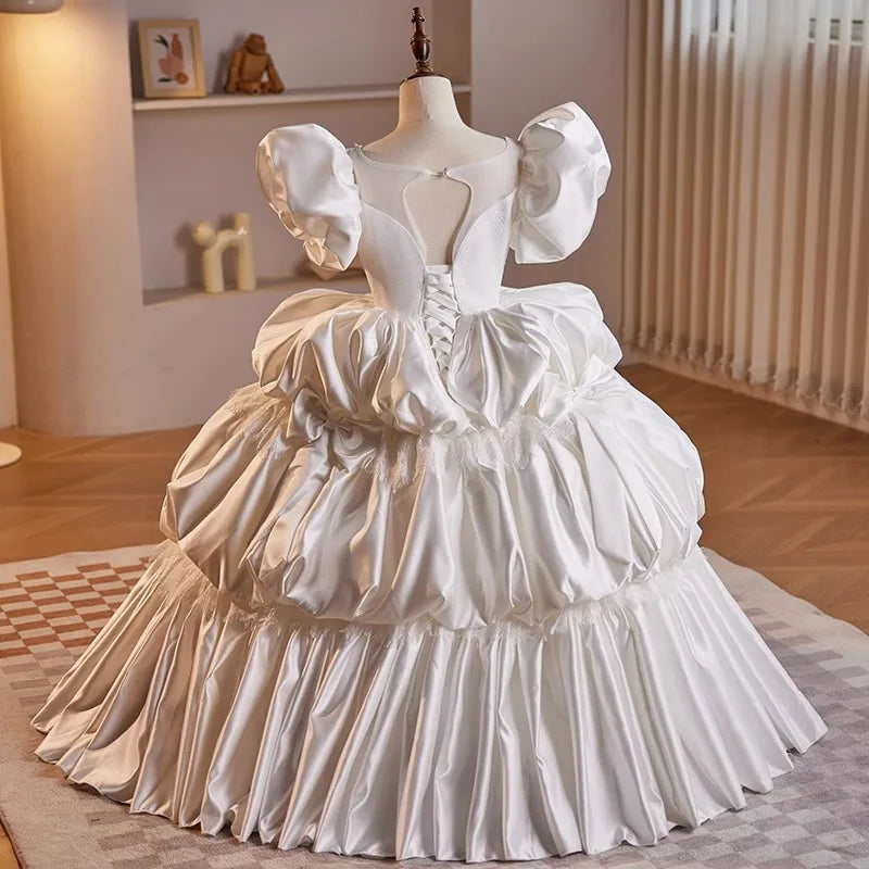 Ball Gown Baby Flower Girl Dresses Sequins Children Wedding Birthday Princess Prom Party Gowns