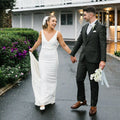 Civil Wedding Dresses Brides Simple Backless Sexy Bride Gown Sleeveless Buttons Womern Mermaid Bridal Dress Customized