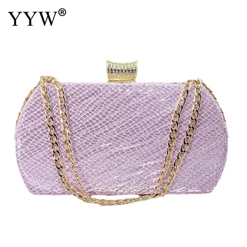 Evening Purse Luxury Clutch Purple Glitter Luxury Handbag Shoulder Bags Brand Sequined Ladies New Year Gifts saco de jantar