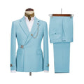 Slim fit 2 piece men suit jacket pants wedding prom supplementary color variant